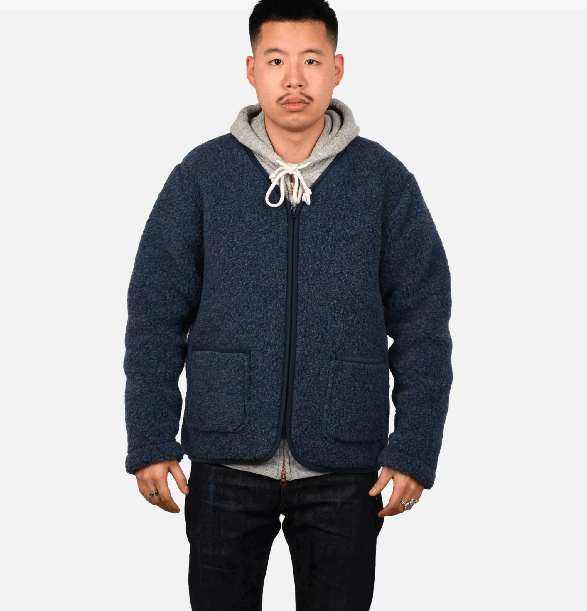 COLDBREAKER Zip Up Vee Cardigan Darkblue^ Sweats & Polaires