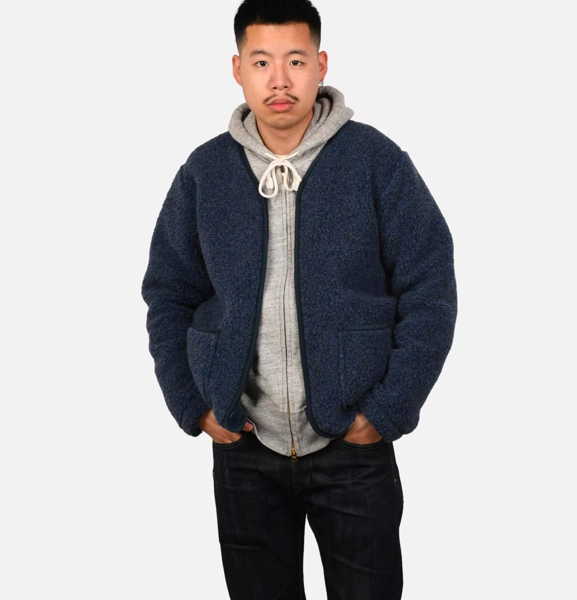 COLDBREAKER Zip Up Vee Cardigan Darkblue^ Sweats & Polaires