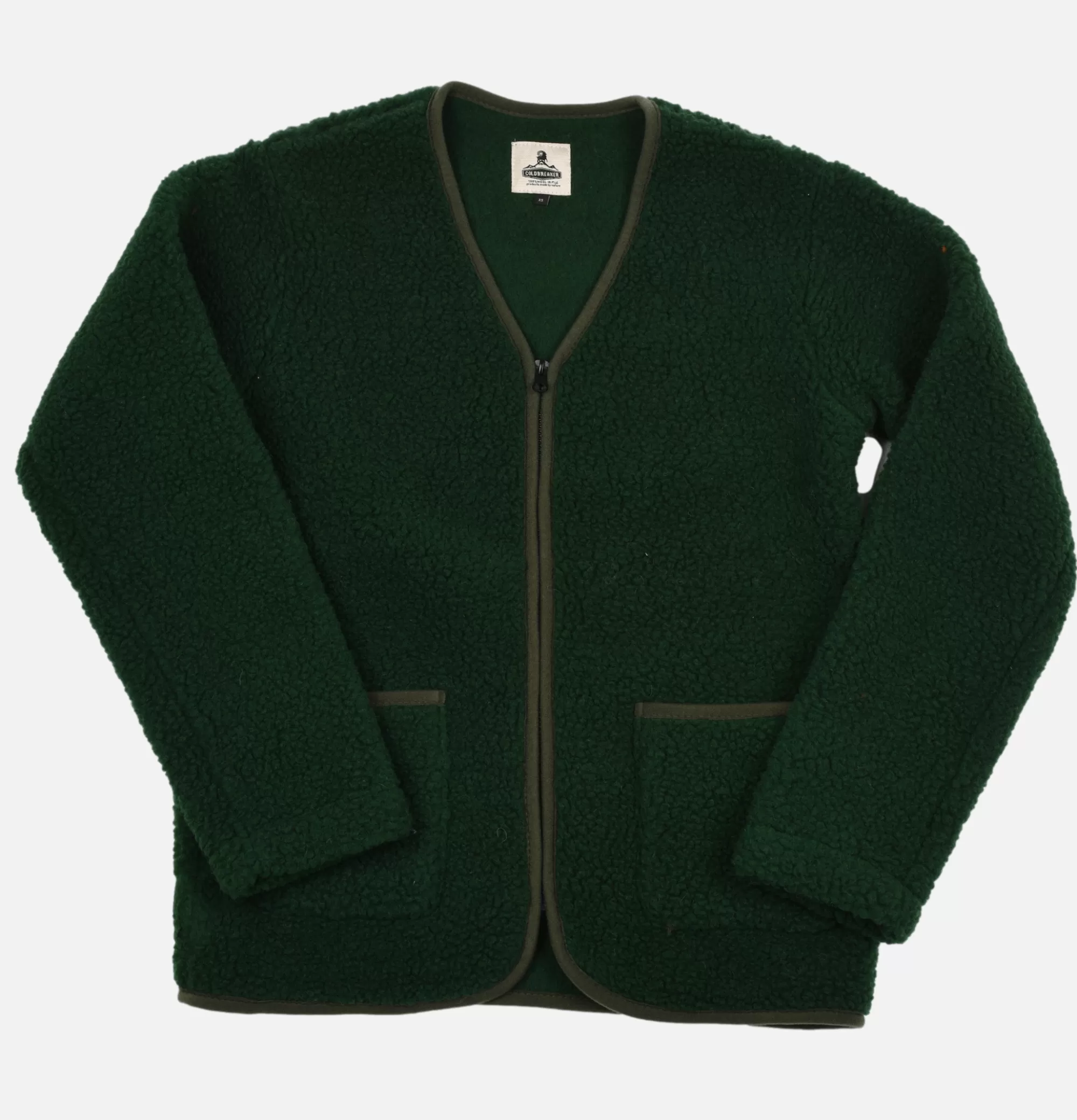 COLDBREAKER Zip Up Vee Cardigan Green^ Sweats & Polaires